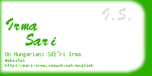 irma sari business card